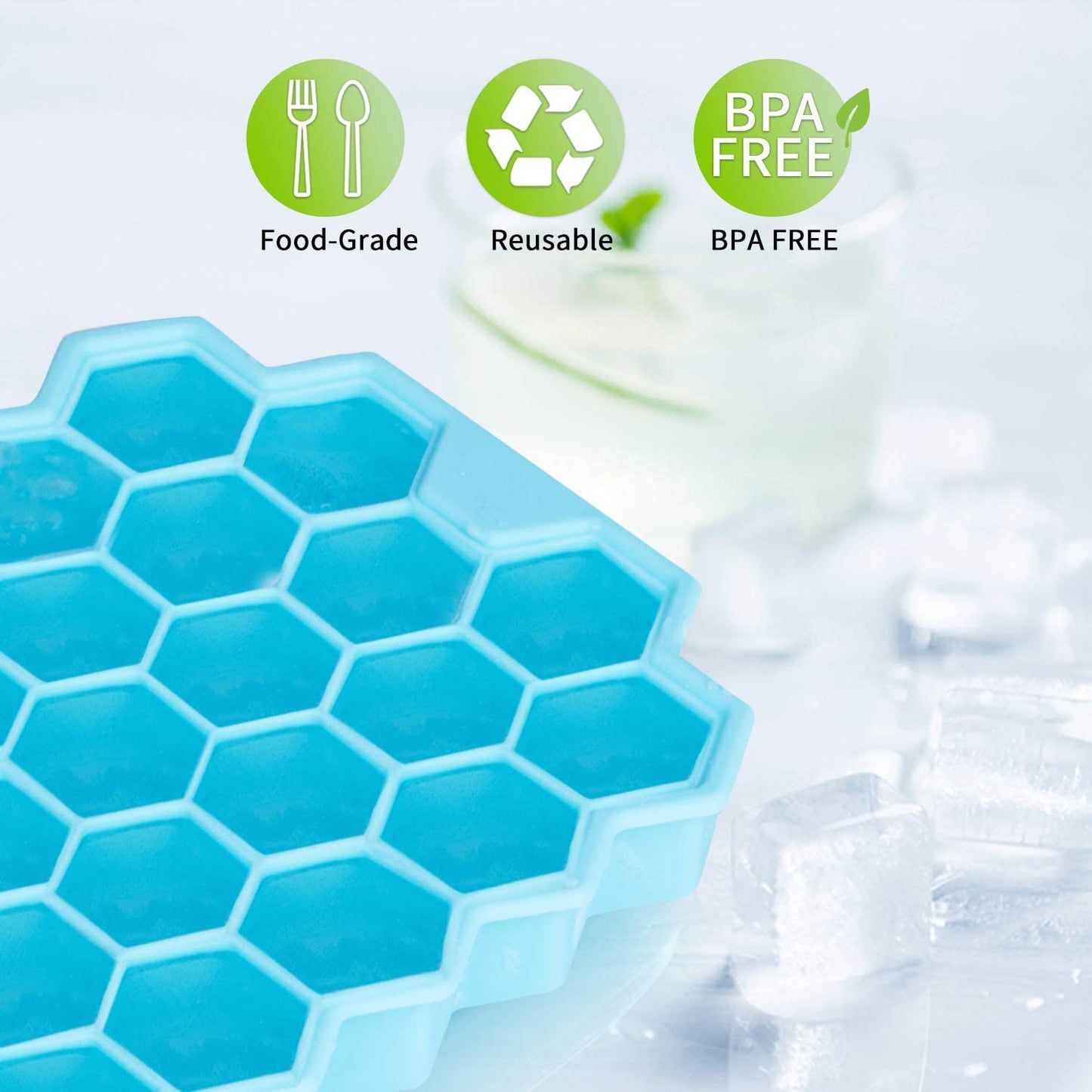 Honeycomb Ice Cube Mold - Silicone(Set Of 2)