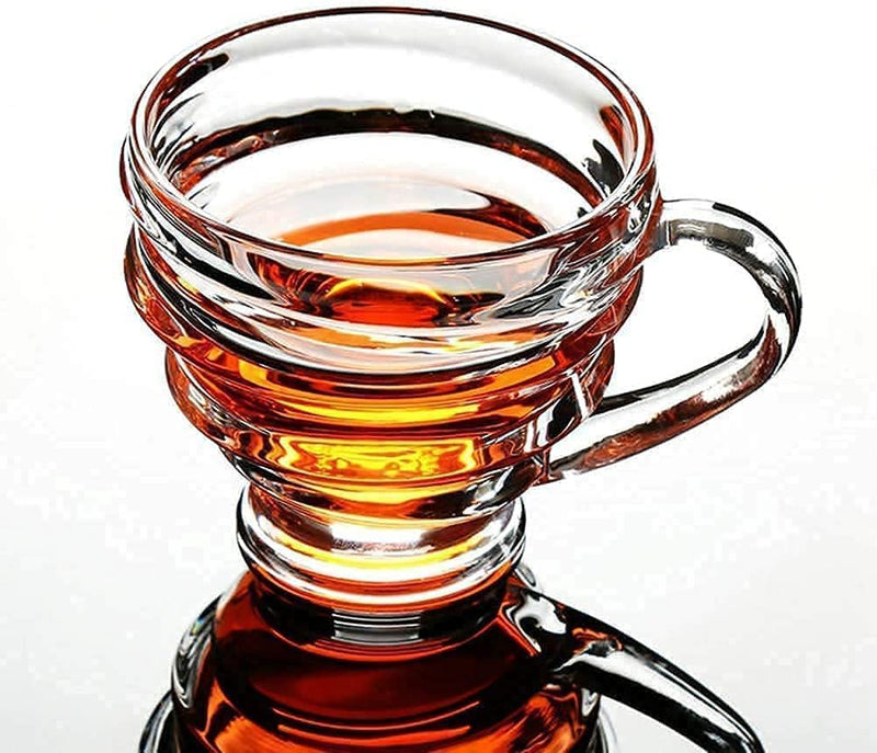 Crystal Clear Honey Tea and Coffee Cup Set-210ML (Pack Of 6)