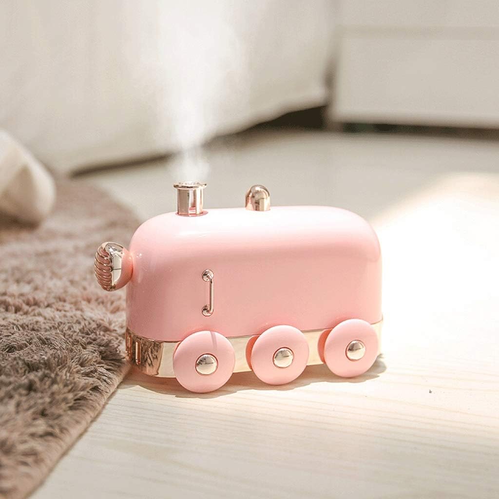 Mini Train USB Humidifier, Mini Personal Portable Small Humidifier with LED Light