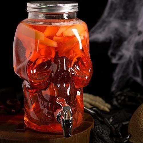 Drinking Skull Mason Jar with Metal Lid (6 Litter)