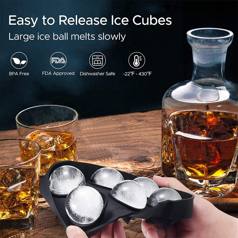 Six Cavity Silicone Ice Cube Mold, Set Of 2