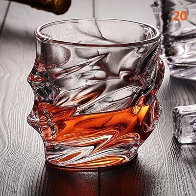 Crystal Bling Diamond Whiskey Glasses - 300ML(Pack Of 6)