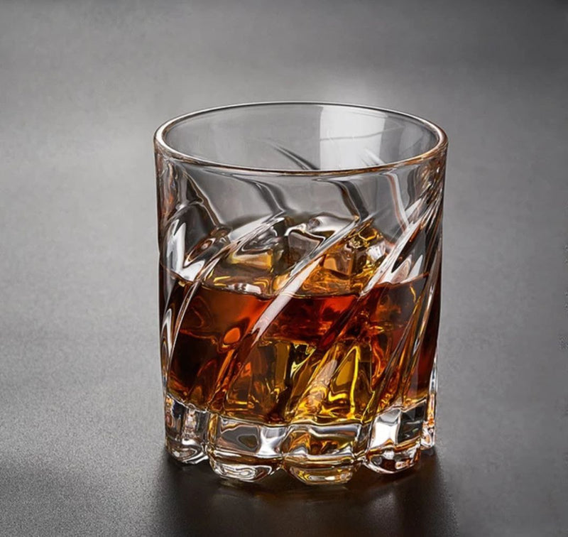 Crystal Hidden Rotating Whiskey Glass - 300 ML(Pack Of 6)