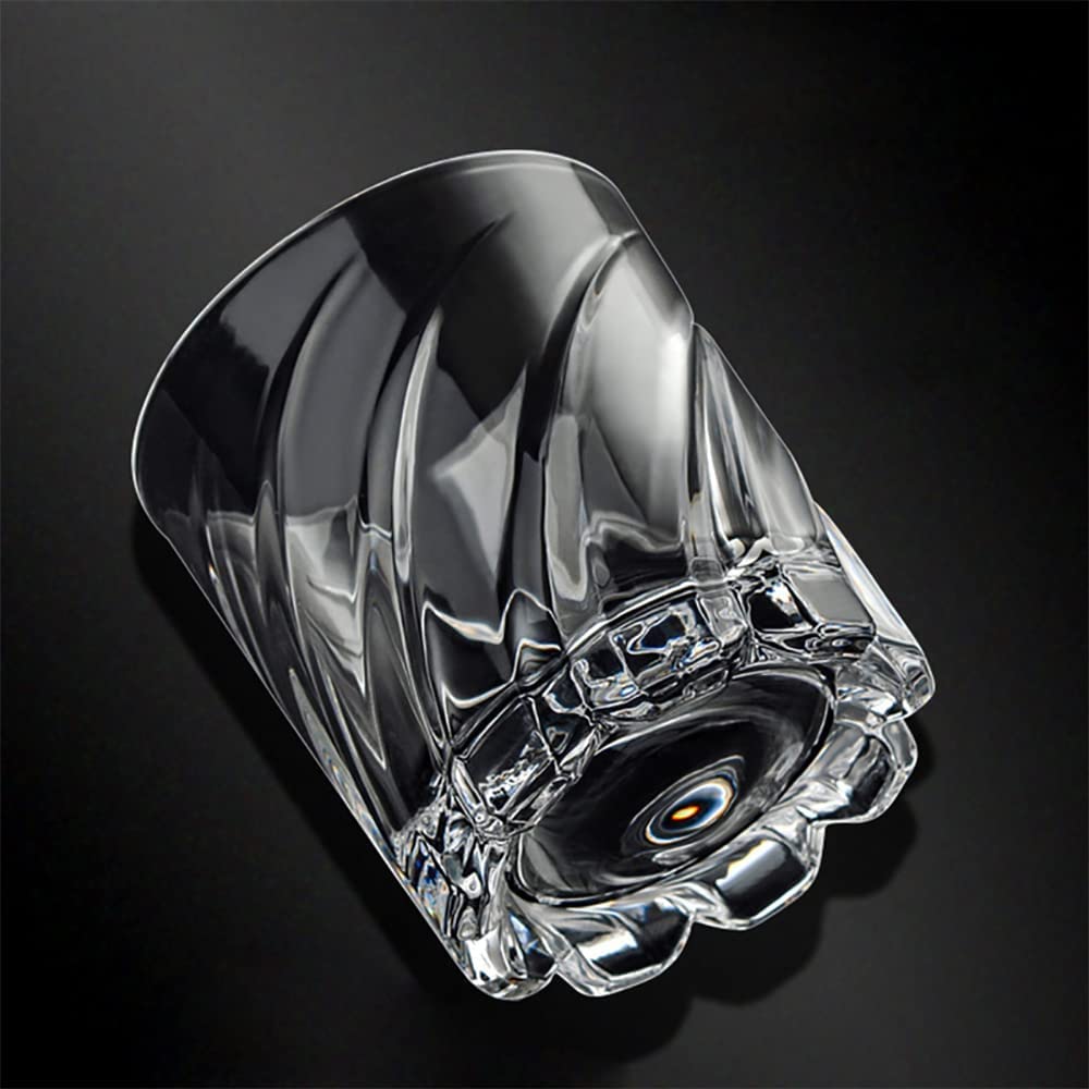 Crystal Hidden Rotating Whiskey Glass - 300 ML(Pack Of 6)