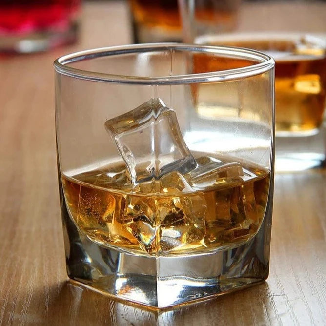 Square Old Fashioned Whiskey Glasses Set - 250ML(Pack of 6)