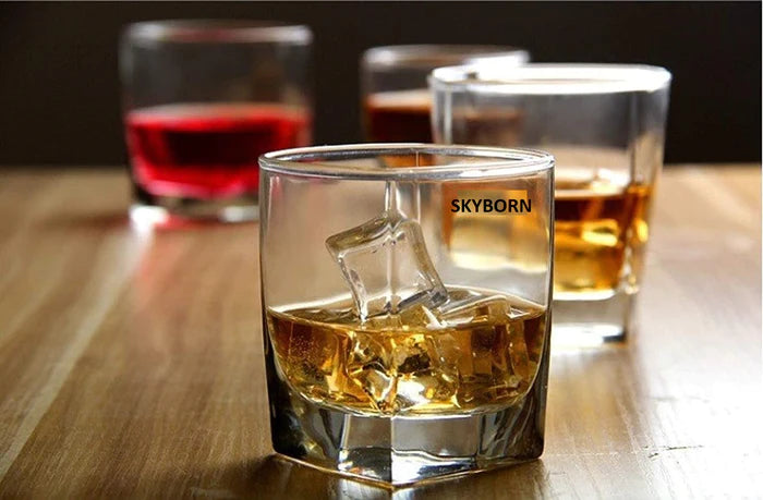 Square Old Fashioned Whiskey Glasses Set - 250ML(Pack of 6)