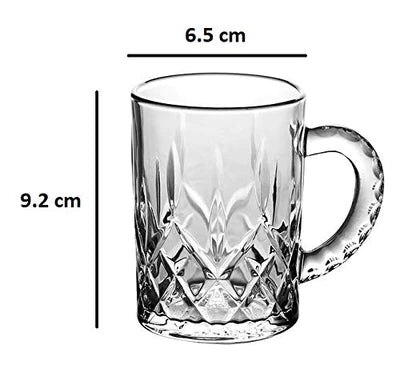 Crystal Coffee Mug with Convenient -200ml (PAck Of 6)