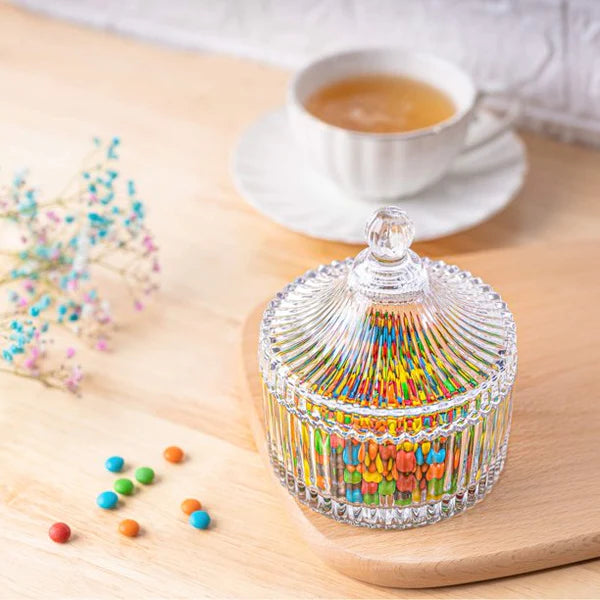 Crystal Covered Candy Jar Glass-250ML (1 Pcs)