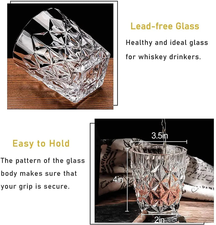 Crystal Scotch Whiskey Glasses- 325 ML(Pack Of 6)