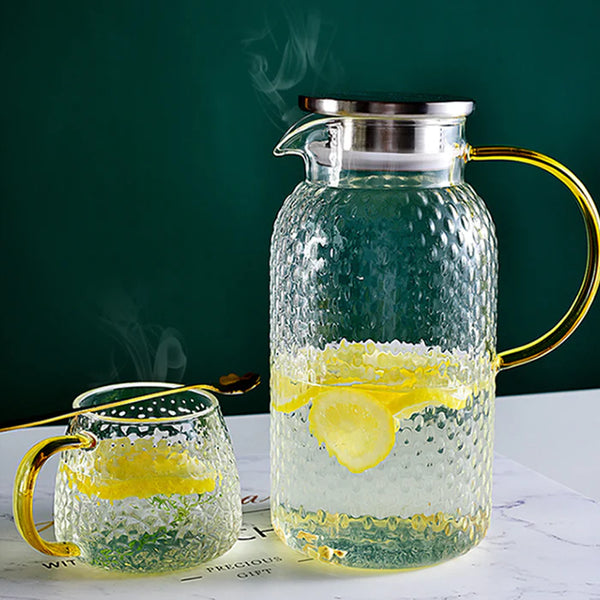 High borosilicate 1700ML glass pitcher with 400ML Cup
