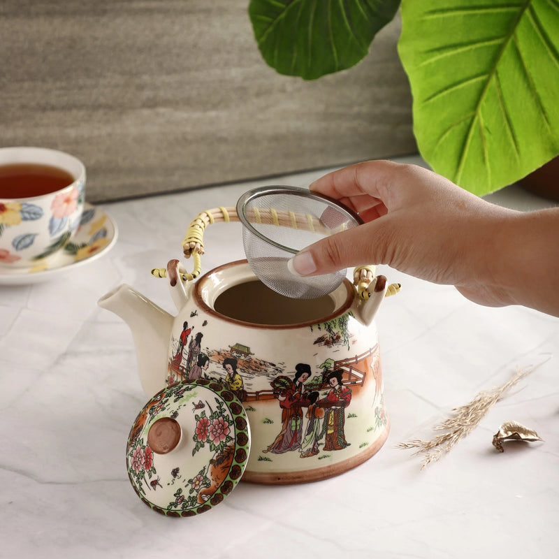 Ceramic Ancient Painted Teapot (850 mL)
