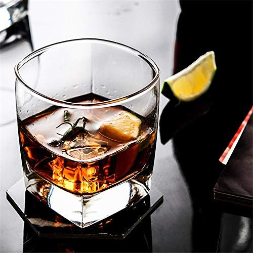 Crystal Square Whisky Glasses (250 ML)(Pack Of 6)