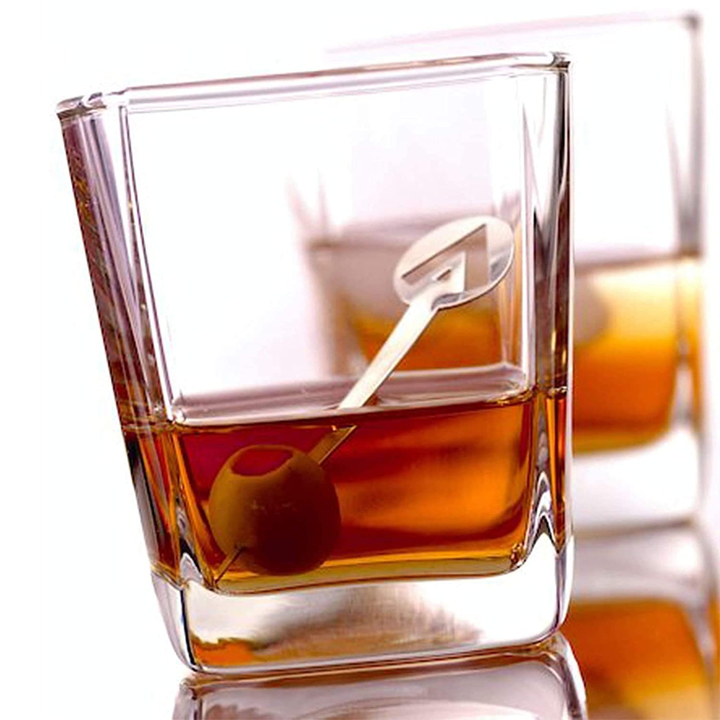 Crystal Square Whisky Glasses (250 ML)(Pack Of 6)