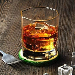 Crystal Square Whiskey Glass - 300 ML(Pack Of 6)