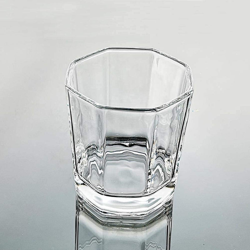 Crystal Square Whiskey Glass - 300 ML(Pack Of 6)