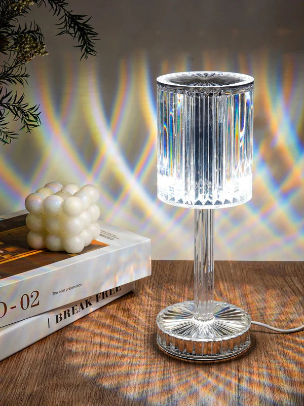 Crystal Table Lamp,  Three-Color Changing Table Lamps