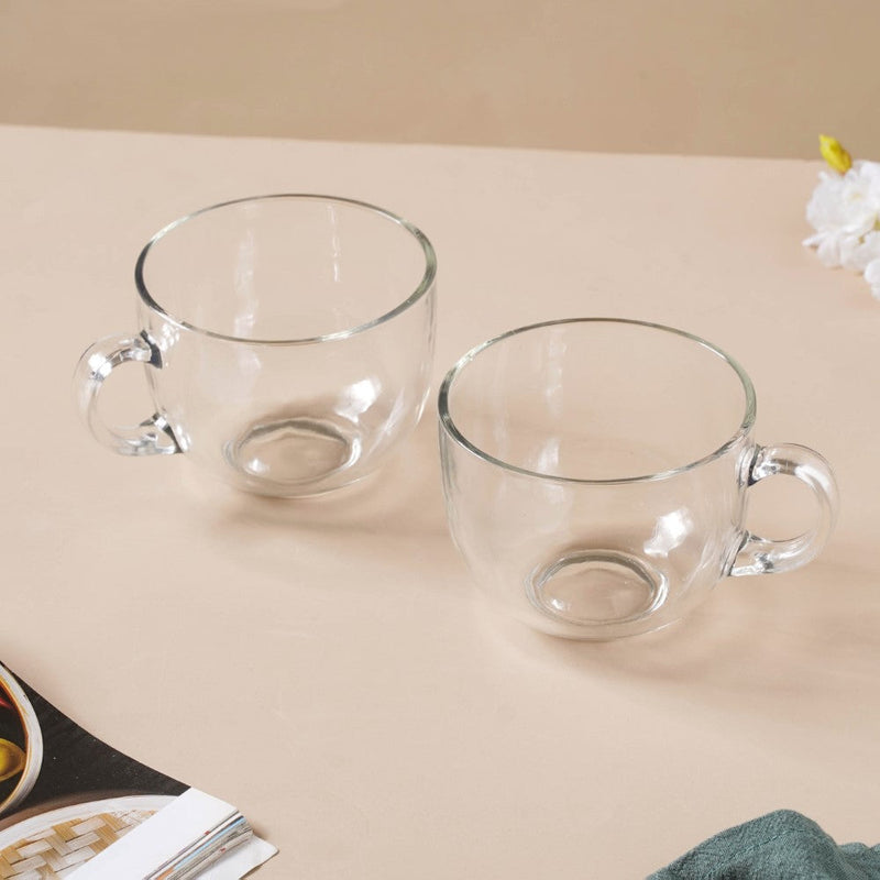 Glass Elegant Cup Set of 2