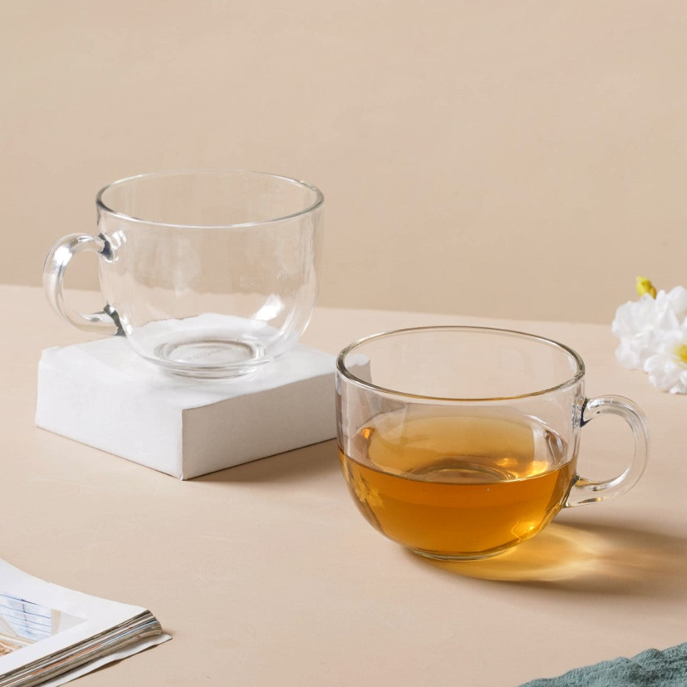 Glass Elegant Cup Set of 2