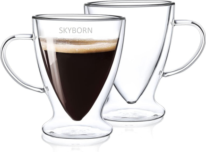 Double Walled Glass Coffee Mugs - 300ml Pack of 1