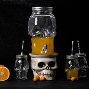 Drinking Skull Mason Jar with Metal Lid (6 Litter)