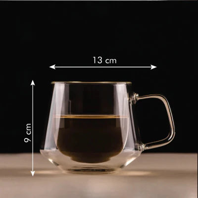 Diamond Insulated Coffee Mug with Handle - 240ML (1 Pcs)