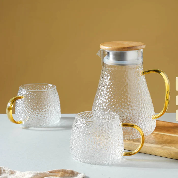 Glass Tea Set With Kettle - 1300ML