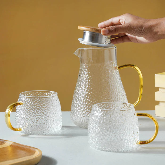 Glass Tea Set With Kettle - 1300ML