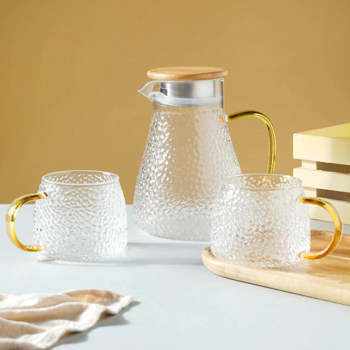 Glass Tea Set With Kettle - 1300ML