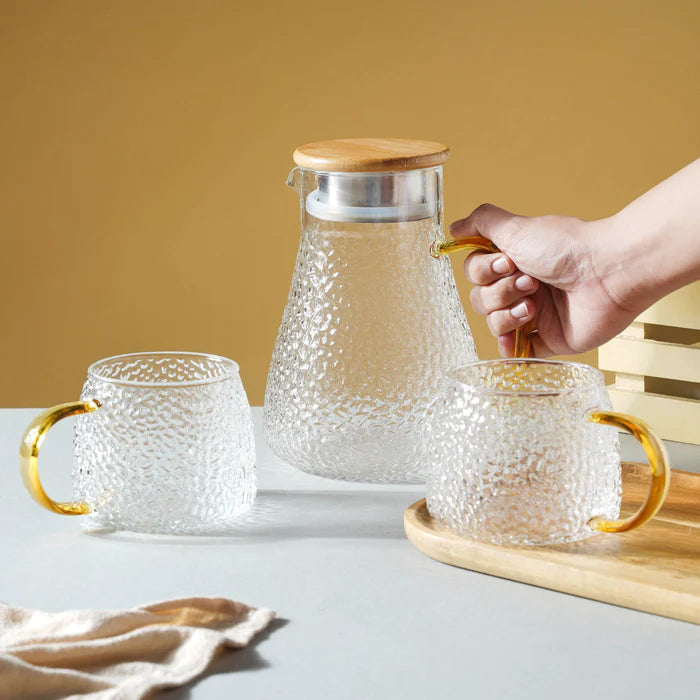 Glass Tea Set With Kettle - 1300ML