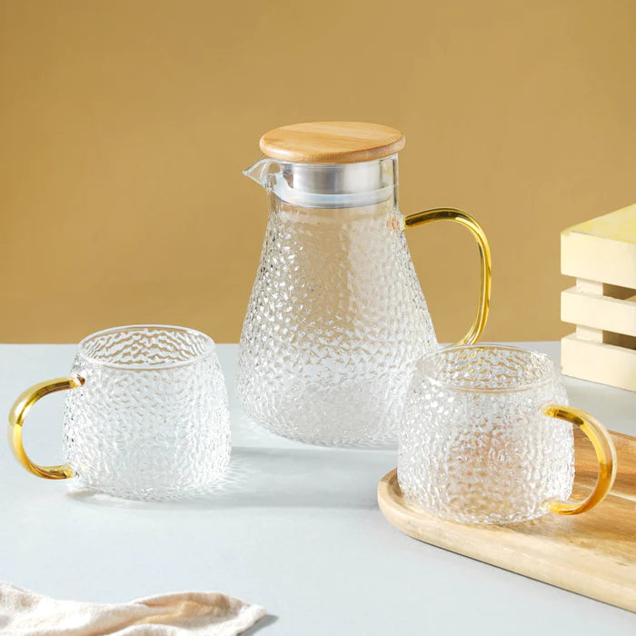 Glass Tea Set With Kettle - 1300ML