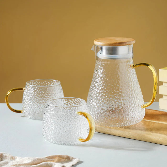 Glass Tea Set With Kettle - 1300ML