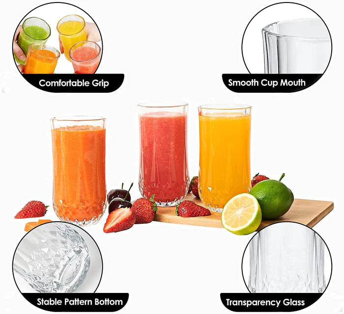 Glassware Water/Juice Glass - 235ML (PAck Of 6)