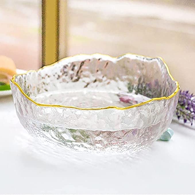 Glass Salad Bowl Irregular Shape -750 ML (1 Pcs)