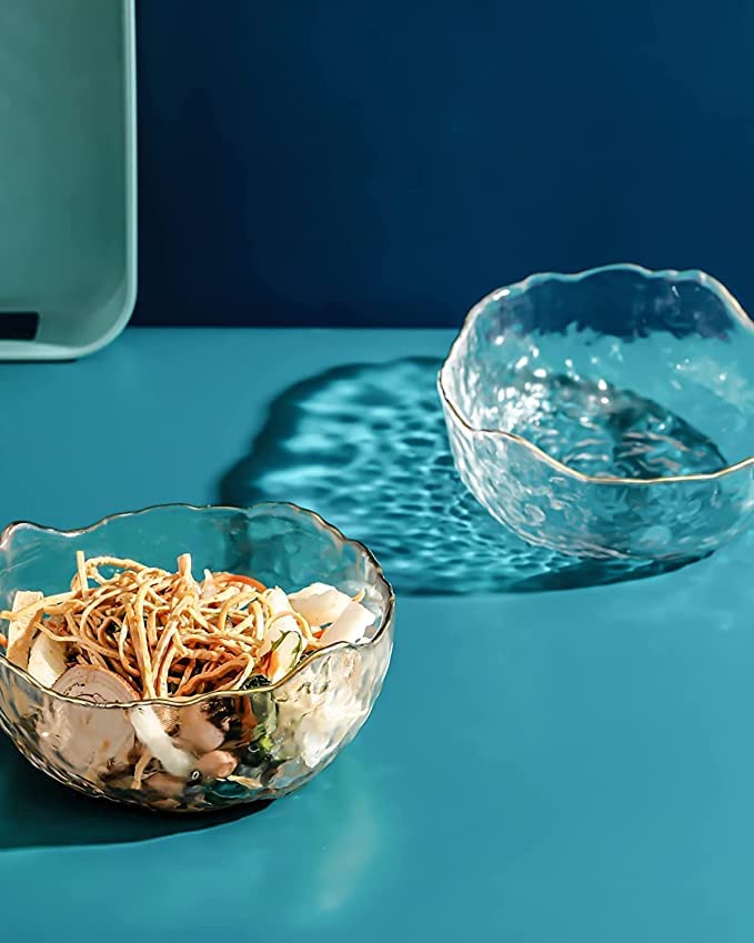 Glass Salad Bowl Irregular Shape -750 ML (1 Pcs)