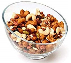 Glass Slant Cut Dry Fruit Bowl (6.5 INCH) (1 Pcs)