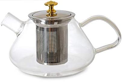 Glass Tea Pot With Stainless Steel Filter & Lid (1000 Ml)