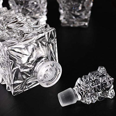 Diamond Cut Whiskey Glass 6, Decanter 1 (Pack Of 7) - 850ML