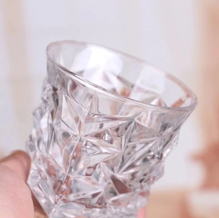 Diamond Cut Whiskey Glass 6, Decanter 1 (Pack Of 7) - 850ML