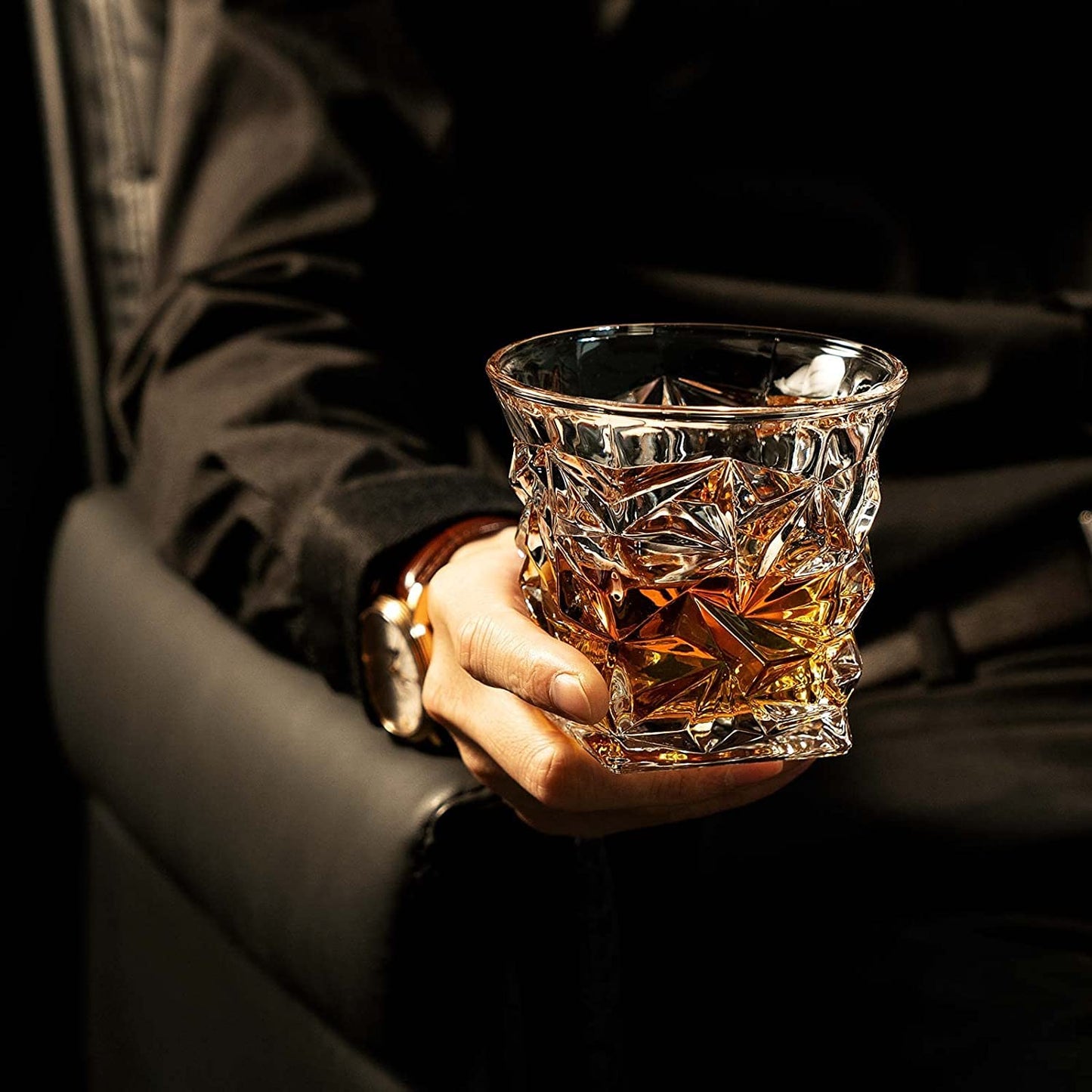 Diamond Cut Whiskey Glass 6, Decanter 1 (Pack Of 7) - 850ML