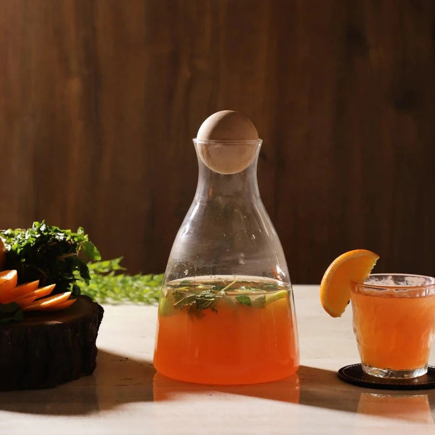 Carafe with Wooden Ball Stopper Lid (1700ML)