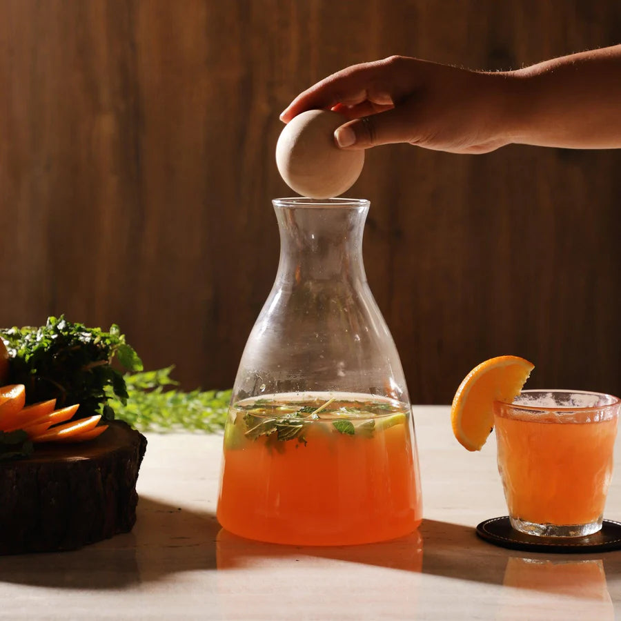 Carafe with Wooden Ball Stopper Lid (1700ML)