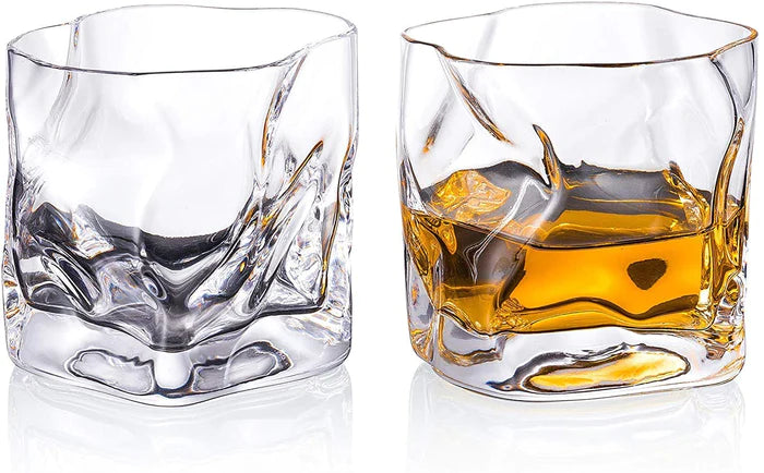 Uneven Whiskey Glasses - 300 ml(Pack Of 6)