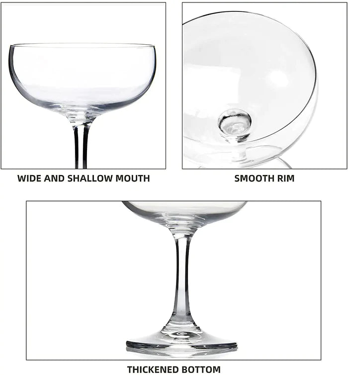 Large katori  Martini Glasses Set  - 135ml (Pack Of 6)