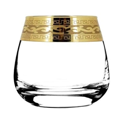 Limited Edition Gold Rim Whiskey Glass - 300ML(Pack Of 6)