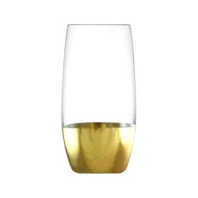 Hammered Brass Plated Glass - 400ML(Pack Of 6)