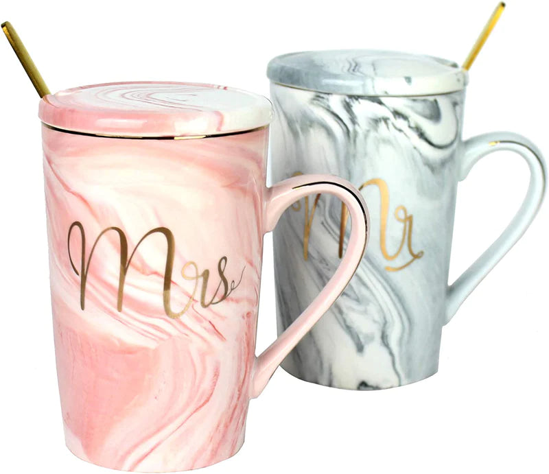 Buy Mr. and Mrs. Coffee Cups Set Ceramic Mug- Gift Box Online in India –  Skyborn