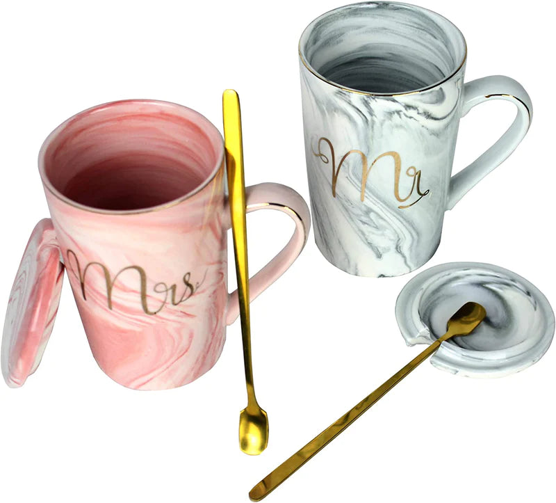 Mr. and Mrs. Coffee Cups Set Ceramic Mug- Gift Box (Pack Of 2)