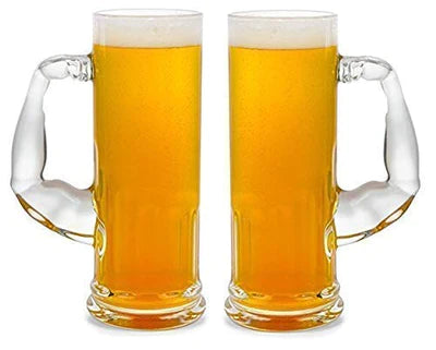 Muscle Beer Mug (600 ml) (Pack Of 2)