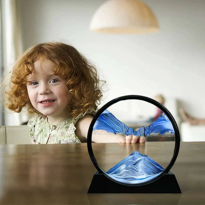 Moving Sand Art, 3D Natural Landscape showpieces for Home Décor, Antique Gifts