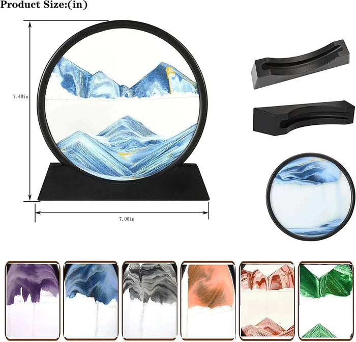 Moving Sand Art, 3D Natural Landscape showpieces for Home Décor, Antique Gifts